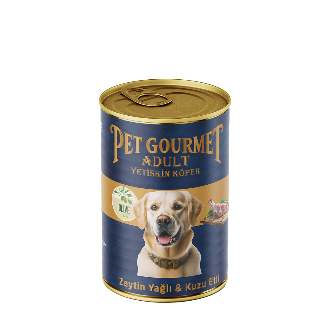 Pet Gourmet Premium Adult Zeytinyağlı Kuzu Etli Yetişkin Köpek Yaş Maması 400 g ( 6'lı Ekonomik Paket)