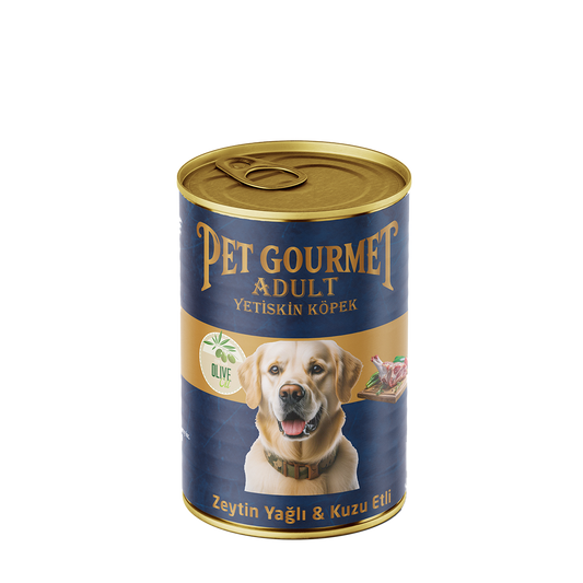 Pet Gourmet Premium Adult Zeytinyağlı Kuzu Etli Yetişkin Köpek Yaş Maması 400 g ( 6'lı Ekonomik Paket)
